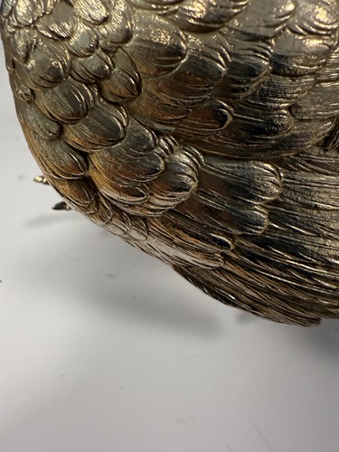 Lot 272 - A pair of Elizabeth II silver table ornaments modelled as pheasants