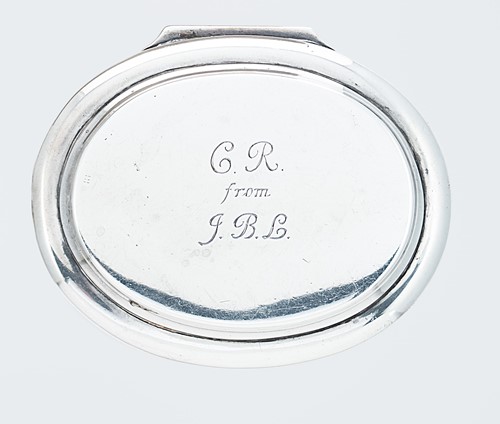 Lot 293 - An early 20th century silver tobacco box, marked Tessier