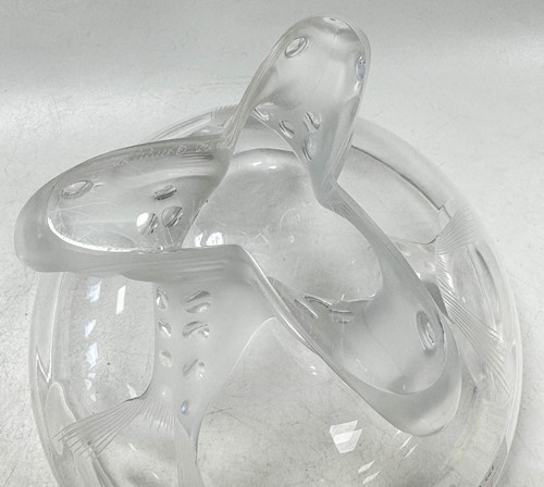 Lot 10 - Igor, a Lalique frosted and polished glass caviar bowl and stand