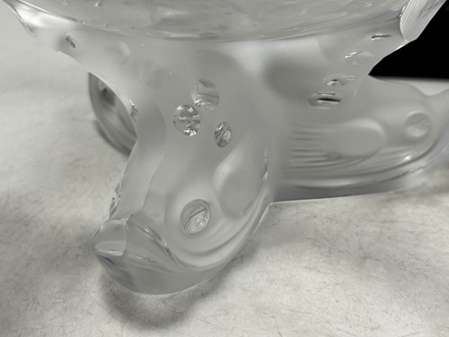 Lot 10 - Igor, a Lalique frosted and polished glass caviar bowl and stand