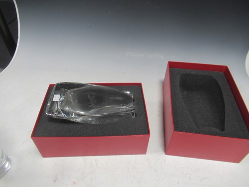 Lot 4 - Two modern Baccarat glass vases (one with...