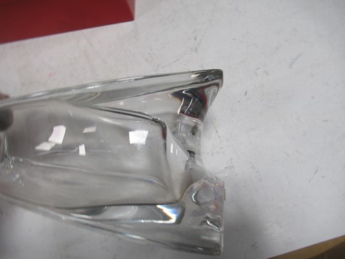 Lot 4 - Two modern Baccarat glass vases (one with...