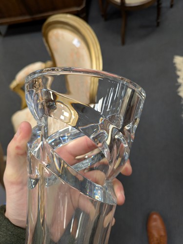 Lot 4 - Two modern Baccarat glass vases (one with...
