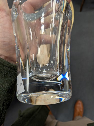 Lot 4 - Two modern Baccarat glass vases (one with...
