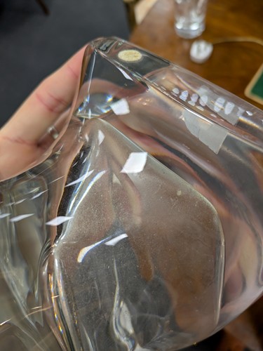 Lot 4 - Two modern Baccarat glass vases (one with...