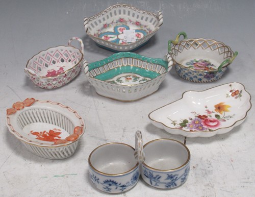 Lot 99 - Collection of small European porcelain cabinet...
