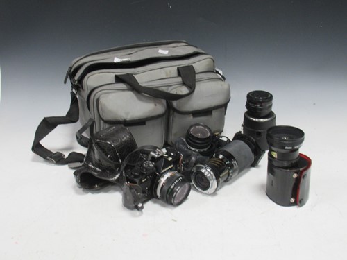 Lot 240 - Olympus OM2N camera with f=50 1:1.8 lens; with...