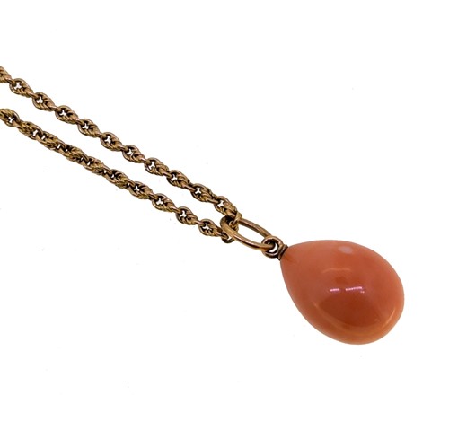 Lot 30 - A coral pendant