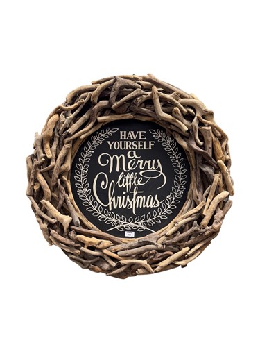 Lot 647 - A driftwood circular wall hanging, modern, the...