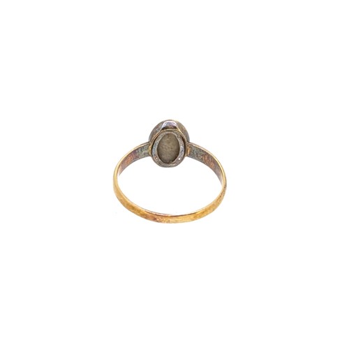 Lot 12 - A Victorian enamel and diamond set ring