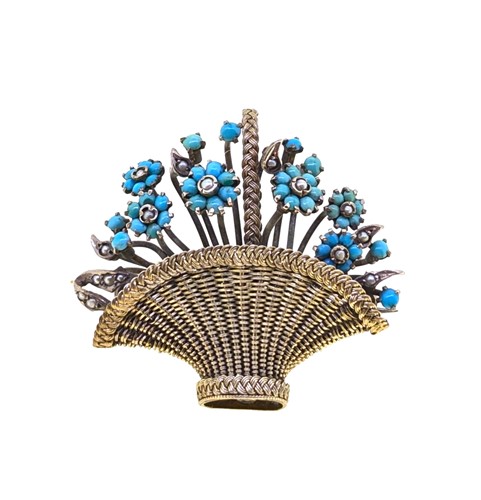 Lot 3 - A silver giardinetti brooch