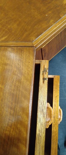 Lot 235 - A Heal's walnut corner desk, circa 1930