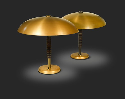 Lot 230 - A pair of Art Deco/Modernist table or reading lamps, circa 1940