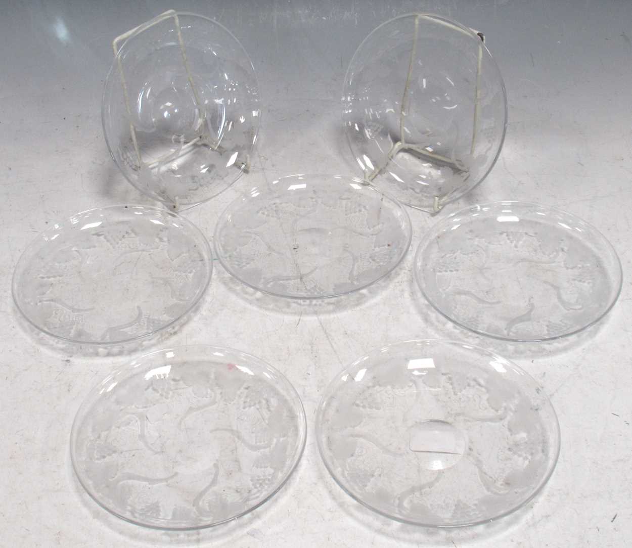 Lot 15 - A set of early 20th century wheel etched...