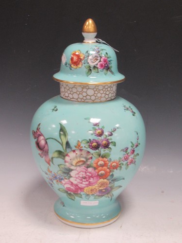 Lot 164 - An early 20th century baluster vase and cover,...