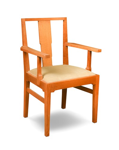 Lot 197 - A Gordon Russell oak 'Weston' elbow or desk chair, circa 1930