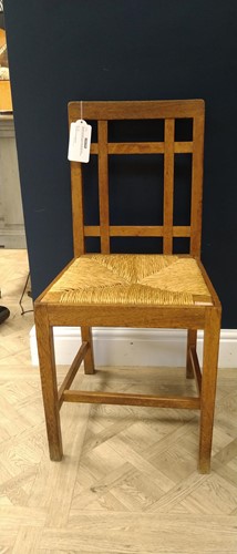 Lot 192 - Paul Matt for Brynmawr, an oak lattice back side chair