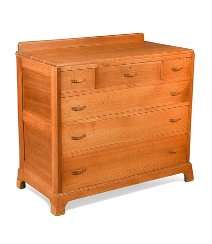 Lot 213 - A Rowley Gallery oak chest of drawers, circa 1930
