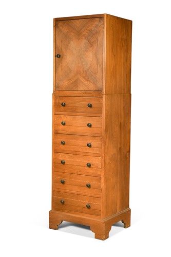 Lot 196 - A Gordon Russell walnut tallboy, design no. 674, 1928