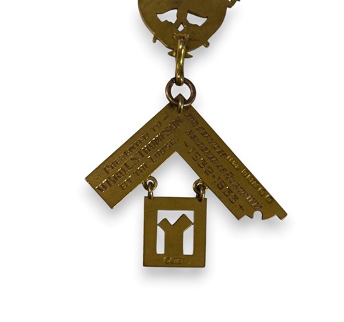 Lot 213 - Three Masonic jewels for The Letchworth Garden City Lodge No 5109