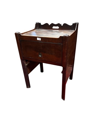 Lot 768 - A George III mahogany bedside commode lacking...