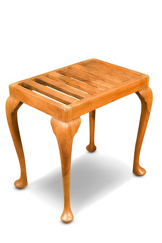 Lot 219 - A walnut luggage stand, circa 1930
