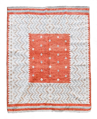 Lot 183 - A Swedish design soumak style flat-weave kilim rug, modern
