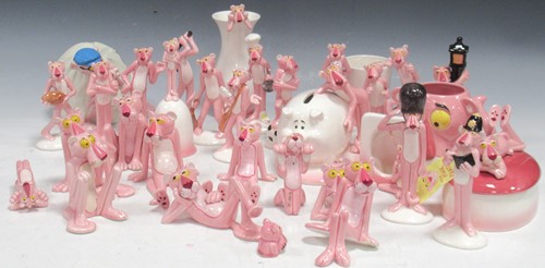 Lot 141 - A collection of ceramic Pink Panther models...