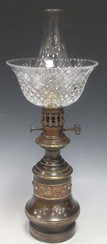 Lot 73 - A Japanese Meiji period lamp base, 47cm high...