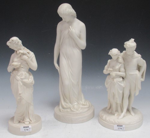 Lot 179 - Three Parian figures, to include 'Faust and...