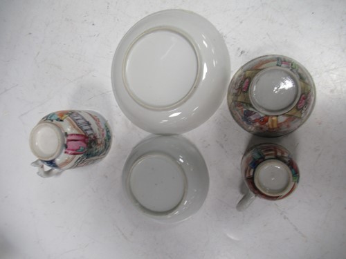 Lot 6 - A group of Mandarin porcelain, 18th century,...