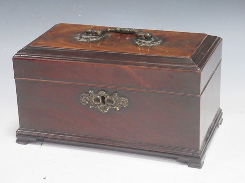 Lot 177 - A George III mahogany tea caddy, the moulded...