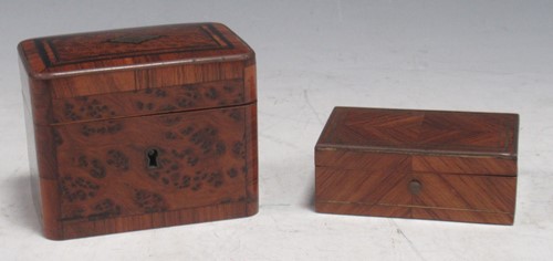 Lot 225 - Two small 19th century French boxes, to...