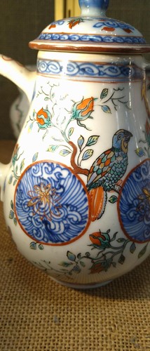 Lot 17 - A Chinese export sparrow beak jug and cover,...