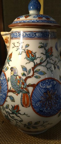 Lot 17 - A Chinese export sparrow beak jug and cover,...