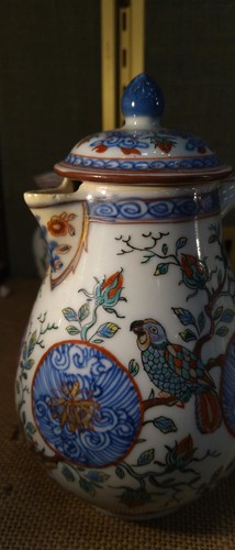 Lot 17 - A Chinese export sparrow beak jug and cover,...
