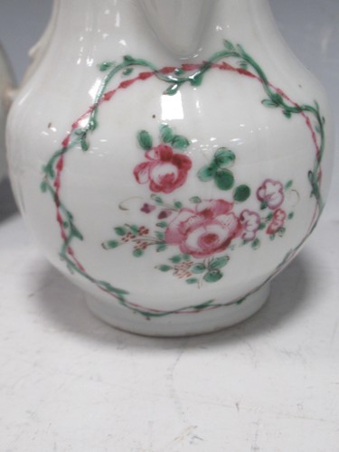 Lot 17 - A Chinese export sparrow beak jug and cover,...
