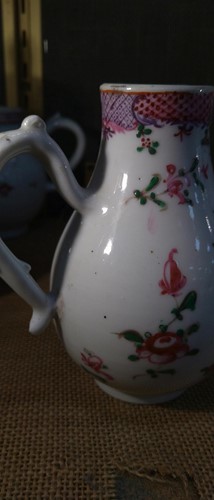 Lot 17 - A Chinese export sparrow beak jug and cover,...