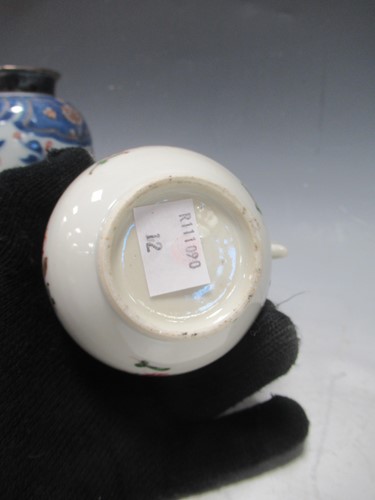 Lot 17 - A Chinese export sparrow beak jug and cover,...