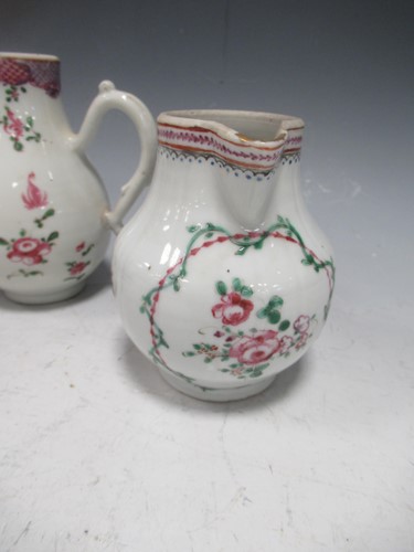 Lot 17 - A Chinese export sparrow beak jug and cover,...