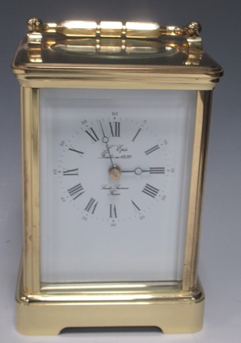 Lot 207 - A modern L'Epee brass carriage clock 13cm high