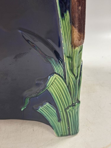Lot 434 - A Minton Majolica bullrush jardiniere, dated 1867