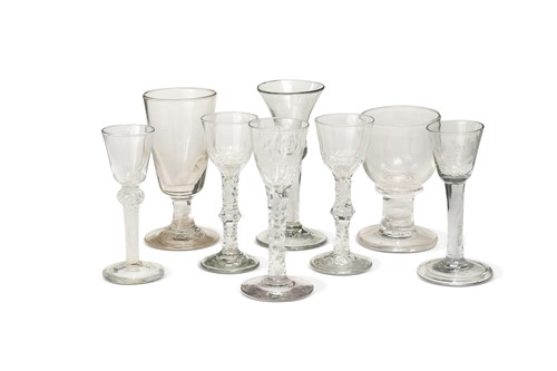 Lot 411 - Eight George III and later drinking glasses