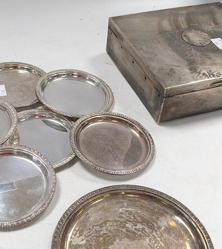 Lot 366 - Continental metalwares coasters 426g (13ozt)...