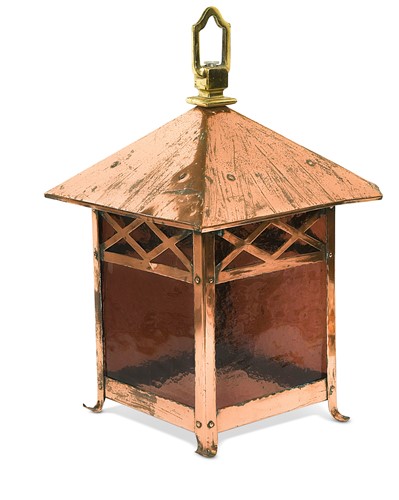 Lot 177 - An Arts & Crafts copper hall lantern