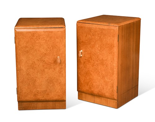 Lot 231 - A pair of Art Deco maple bedsides
