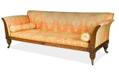 Lot 384 - An early Victorian mahogany day bed