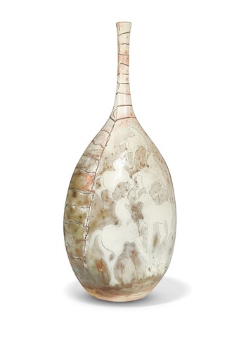 Lot 66 - Paolo Staccioli (1943-), a large bottle-form vase