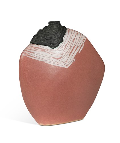 Lot 58 - Carolyn Genders (1957-), a flat-form vase
