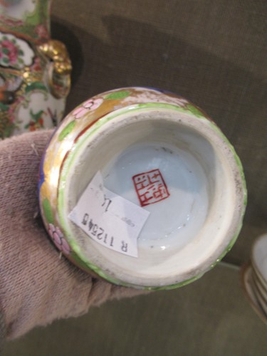 Lot 182 - A pair of Canton vases, two further Chinese...